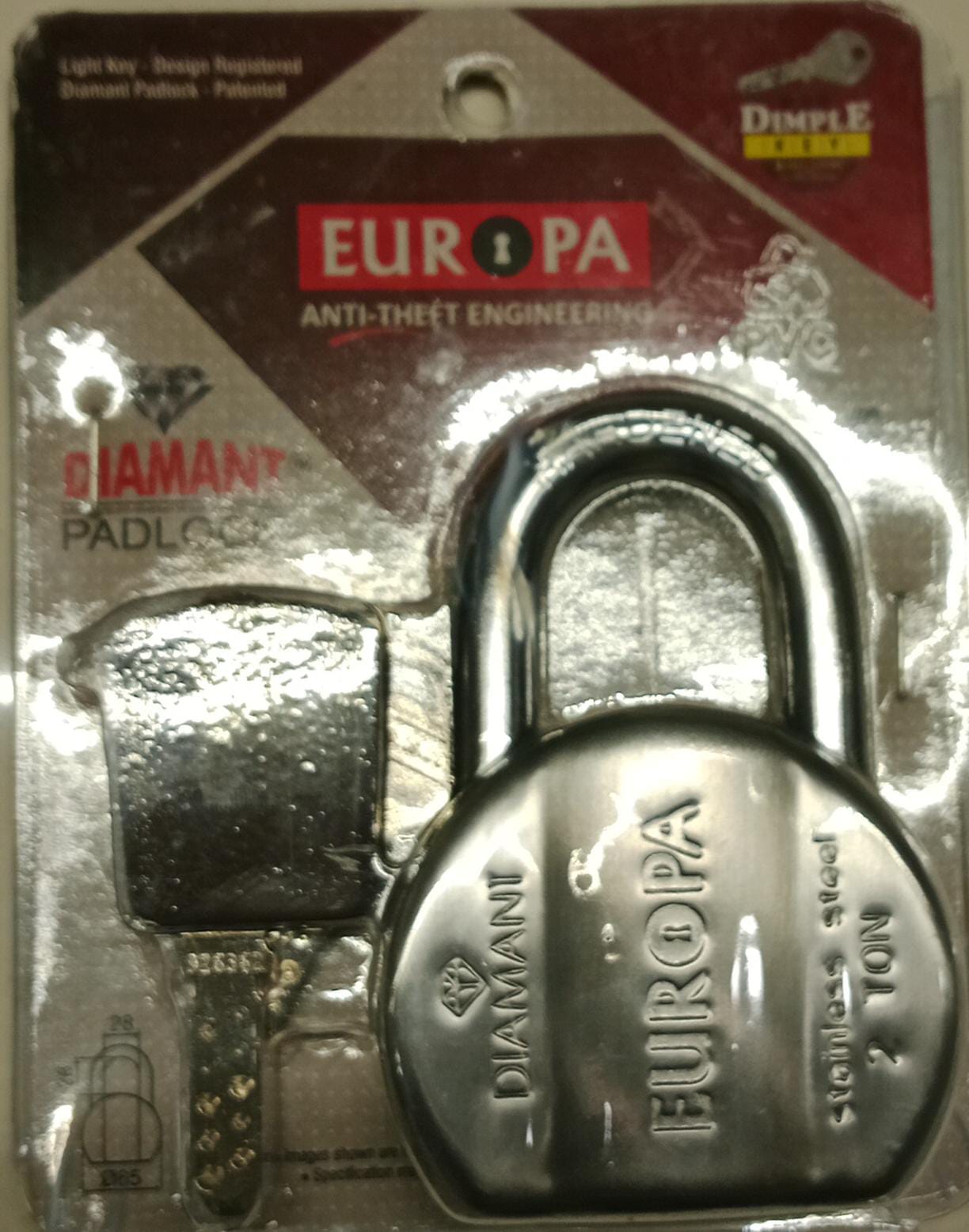EUROPA  PADLOCK CODE-L365SSCK5